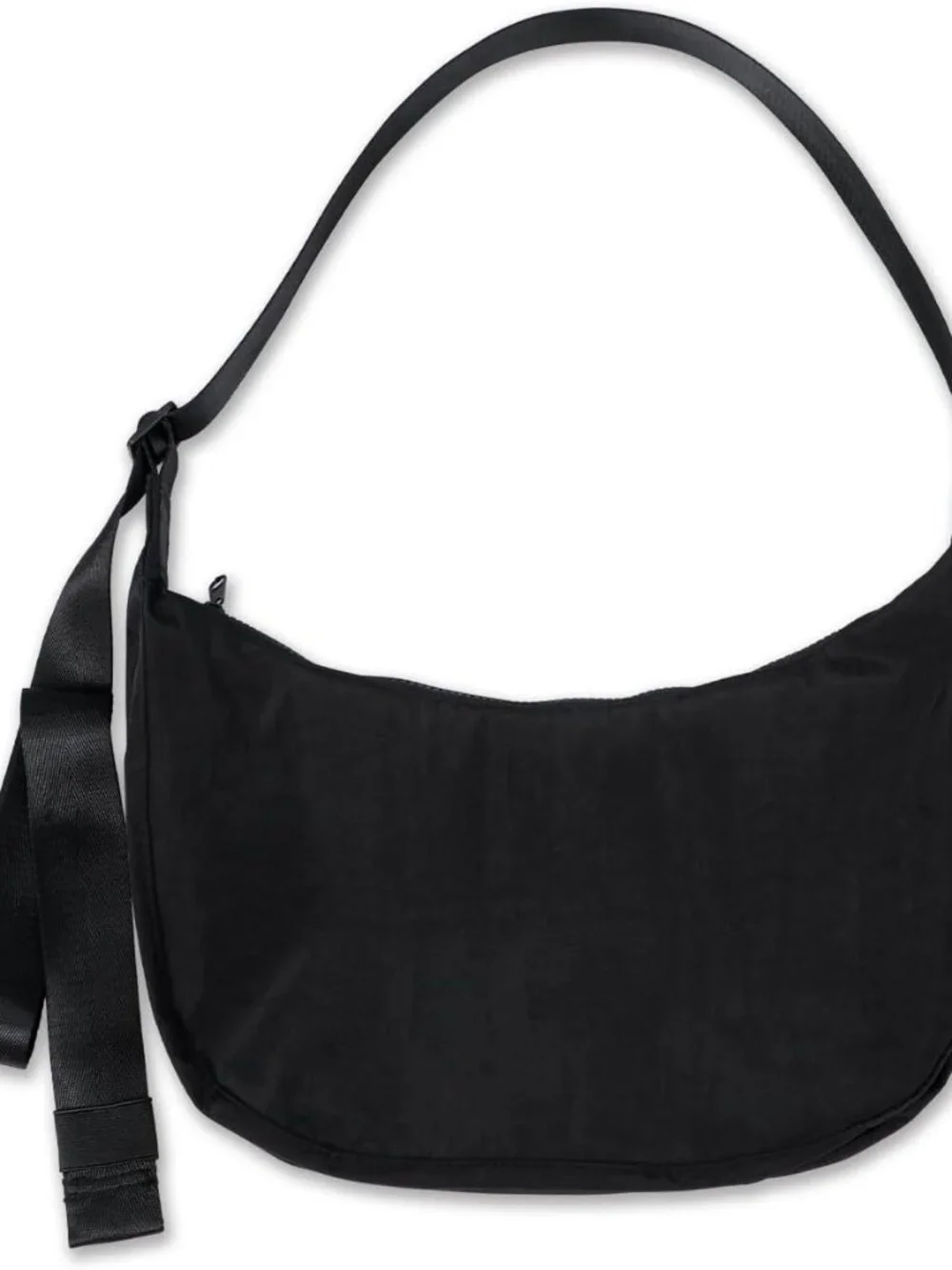 Medium Nylon Crossbody Crescent Bag: Slouchy Style Shoulder Casual with Adjustab